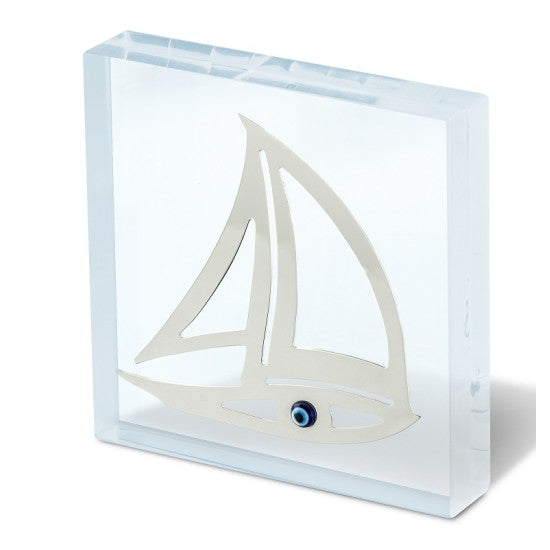 plexiglass ιστιoπλοικό με μάτι www.nauticalgifts.gr