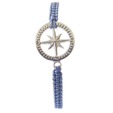 Bracelet ναυτικό ασημένιο σε σχέδιο πυξίδα SL107 www.nauticalgifts.gr