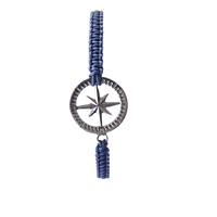 Bracelet ναυτικό ασημένιο σε σχέδιο πυξίδα SL107 www.nauticalgifts.gr