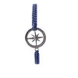 Bracelet ναυτικό ασημένιο σε σχέδιο πυξίδα SL107 www.nauticalgifts.gr