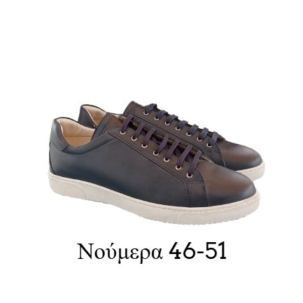 Δερμάτινο Sneaker  μοκασίνι– Blue navy no 65Sh www.nauticalgifts.gr
