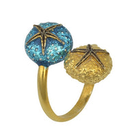 Ασημένιο δαχτυλίδι αχινός επίχρυσο noDD1-1X Jewelry Sets www.nauticalgifts.gr