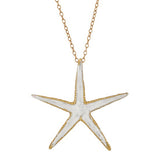 Ασημένιο κολιέ αστερίας επίχρυσο noM69-9XWhite Jewelry Sets www.nauticalgifts.gr