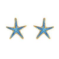 Ασημένια σκουλαρίκια αστερίες επιχρυσωμένα noSK67-1X Jewelry Sets www.nauticalgifts.gr