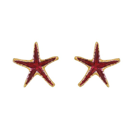 Ασημένια σκουλαρίκια αστερίες επιχρυσωμένα noSK67-5X Jewelry Sets www.nauticalgifts.gr