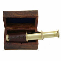 Τηλεσκόπιο σε ξύλινο κουτί no106NA Nautical antiques www.nauticalgifts.gr