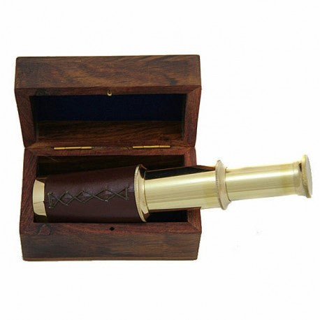 Τηλεσκόπιο σε ξύλινο κουτί no106NA Nautical antiques www.nauticalgifts.gr