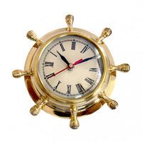 Ρολόι σχέδιο τιμόνι  no088NA Antiques www.nauticalgifts.gr